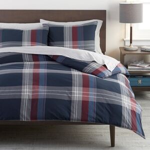 Pottery Barn Walker Navy Plain Duvet Cover
